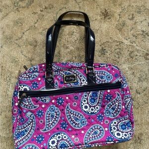 Vera Bradley Attaché Travel Companion Luggage Bag Boysenberry